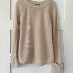 Neiman Marcus Beige Crewneck Knit Sweater Photo 0