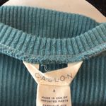 Caslon Blue Ribbed V-Neck Long Sleeve Top Dolman Sleeve Womens Size S Photo 2