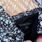 Cotton candy LA black floral ruched‎ mini dress w/ cut out front Size M Photo 7