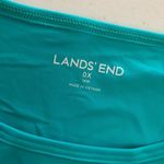 Lands' End Swim Top Rash Guard Long Sleeve Crew Neck Light Aqua Blue 0X 14W Photo 2