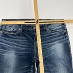 Silver Jeans Co Womens Size 18 Blue Aiko Mid Capri Dark Wash Distressed Denim Photo 7