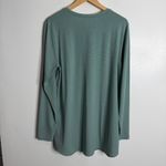 Lands' End Women’s Green Striped Long Sleeve Top UPf50+ Stretch XL Tall Photo 1