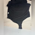 SheIn  2X Strapless Body Suit Black Draped Dress Photo 8