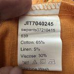 SheIn Wide Leg Pants Women’s Size S US 4 Orange Linen Blend Waist 28 Inseam 28.5 Photo 5