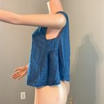 Madewell  Denim Blue Button Front Vest Crop tank Top Fitzgerald Wash Size XS #130 Photo 4