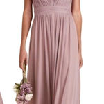 Birdy Grey  Chicky Mauve Convertible Bridesmaid Dress XS NWT Floor Length Photo 0