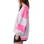 Free People Lavender Uptown Colorblock Drapey Oversized Pullover Sweater Top XS Photo 1