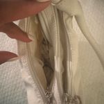 Chic White Crescent Shoulder Bag with Metal Hardware Photo 4