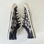 Coach Women’s Lace Up Sneaker Shoes Size 7.5 B Black Gray Signature Print Photo 7