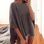 Loft Gray Sweater Poncho Photo 0