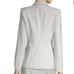 Elie Tahari  Allegra Micro-Plaid One Button Jacket Blazer Gray Size 12 NWT Photo 2