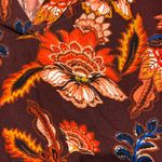Old Navy Old Navy Split Neck floral Poet Blouse red orange size medium Photo 4