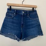 Good American Good Cutoff Denim Shorts Frayed Hem Blue 464 Size 4/27 Photo 1