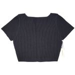 Babaton Adelaide Sculpt Knit Squareneck Crop Top Black L NWT Photo 1