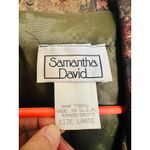 SAMANTHA DAVID Vintage Floral Blazer Retro Pockets Dark Florals Jacket size L Brown Size L Photo 9