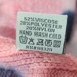 C.C Exclusives Navy and Pink Knit Scarf One Size Fuzzy Pink Tie Photo 6