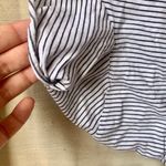 Divided Black And White Striped Shirt Photo 3