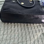 Tommy Hilfiger  Black and Gold Tote Bag Structured Design Photo 4