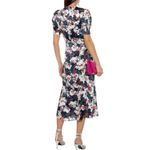 SALONI floral silk midi dress Red Size 4 Photo 3