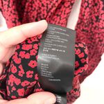 Free People  Kinsley Wrap Dress Red Black Floral Combo Long Sleeve Size 0 Photo 5