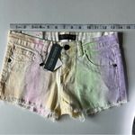 NWT True Gypsy rainbow tie dye Jean shorts in size 3 raw hems Photo 7