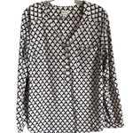 Merona  Blue‎ Pink Popover Blouse Photo 1