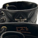 Kate Spade NWT  Billie Black Leather Quilted Moto Combat Boots Womens Size 7 Photo 3