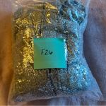 NWOT silver sequined sleeveless prom dress lace up back side slit size 2 Photo 11