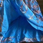 Talbots  Light Blue Fit and Flare Floral Midi Dress Size 14 NEW Flowing Hibiscus Photo 6