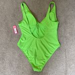 Xhilaration Lime Green Low Back One Piece Swimsuit Size XL Photo 2