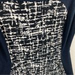 Aryeh  Black White Short Cap Sleeve Round Neck Fit & Flare Sweater Dress Size M Photo 3