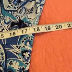 Olivia Matthews Blue & White Paisley Print Dress | Bell Sleeves | Classic Shift Photo 6