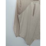 Abercrombie & Fitch Bodysuit Women XL NWOT Cream Nude Long Sleeve Sheer Mesh Photo 2