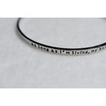 Source Unknown Loving Mother Message  Bangle Silver Tone Bracelet Photo 1