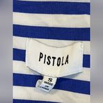 Pistola  Rena Button Down Tunic Shirt in Cobalt Stripe
Size Small Photo 2