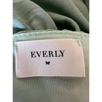 Everly  Mini Dress Ruffle Sleeve Tiered Summer Sundress Green Size Medium Photo 2