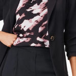 Nic+Zoe ‎ Spring Shadow Cowl Neck Tank Top Black Multi 3X Photo 0