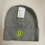Lululemon NWT  Warm Revelation Beanie Heathered Grey Highlighter Yellow Photo 2