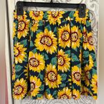 Brandy Melville Brady Melville flowy sunflower floral pleated skater skirt with elastic waist Photo 0