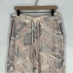 Sundry  Pastel Leaf Print Soft Stretch Jogger Pants Drawstring Loungewear Size 4 Photo 2