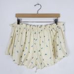 For Love & Lemons Pointelle Shorts Yellow Blue Floral Print Photo 4