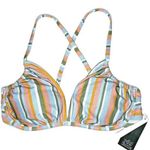 Wild Fable Women's Underwire Multicolor Lurex Stripe Bikini Top Size D/DD NEW! Photo 0