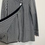 Habitat  Cardigan‎ Jacket Sz Small Black White Houndstooth Crocket Knit Lagenlook Photo 9