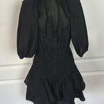 Hello Molly BLACK RUCHED TIERED MINI DRESS OPEN BACK Photo 1
