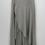 Modest Swim Skirt Built in Shorts Faux Wrap Ruffle Midi Pull on Stretch Waist M Gray Size M Photo 0
