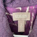 Chico's Chico’s‎ women’s deep purple quilted full zip fashion winter vest medium Photo 2