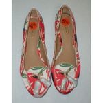 Coach New Womens Authentic Flats Satin Leather 5.5 6 Red Ivory Tassels Shoes Log Photo 1