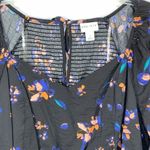 Ava & Viv Women's Stretchy Long Sleeve Smocked Floral Blouse Black Size X Photo 3