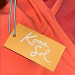 Kona Sol  Pink One Piece Swimsuit V-Neck Wide Straps Photo 4