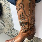 Stetson Brown Western Cowboy Boots with Cutout Design Photo 3